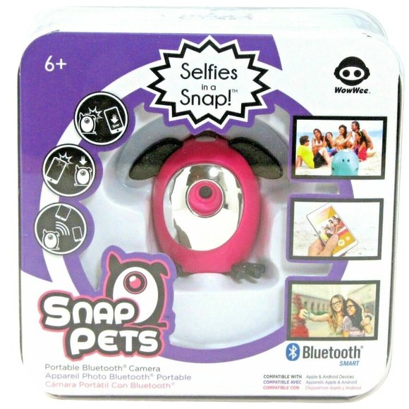 Snap Pets Selfies in a Snap Portable Bluetooth Camera WowWee Pink Rabbit - Picture 1 of 5